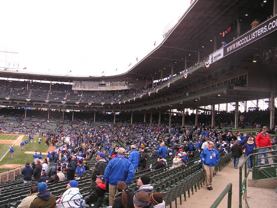 Wrigley Field stands from Left Field, Chicago, Il