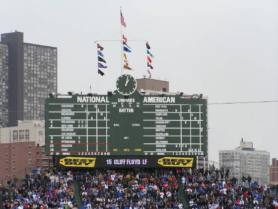 The Scoreboard at Wrigley - Wrigley Field, Chicago